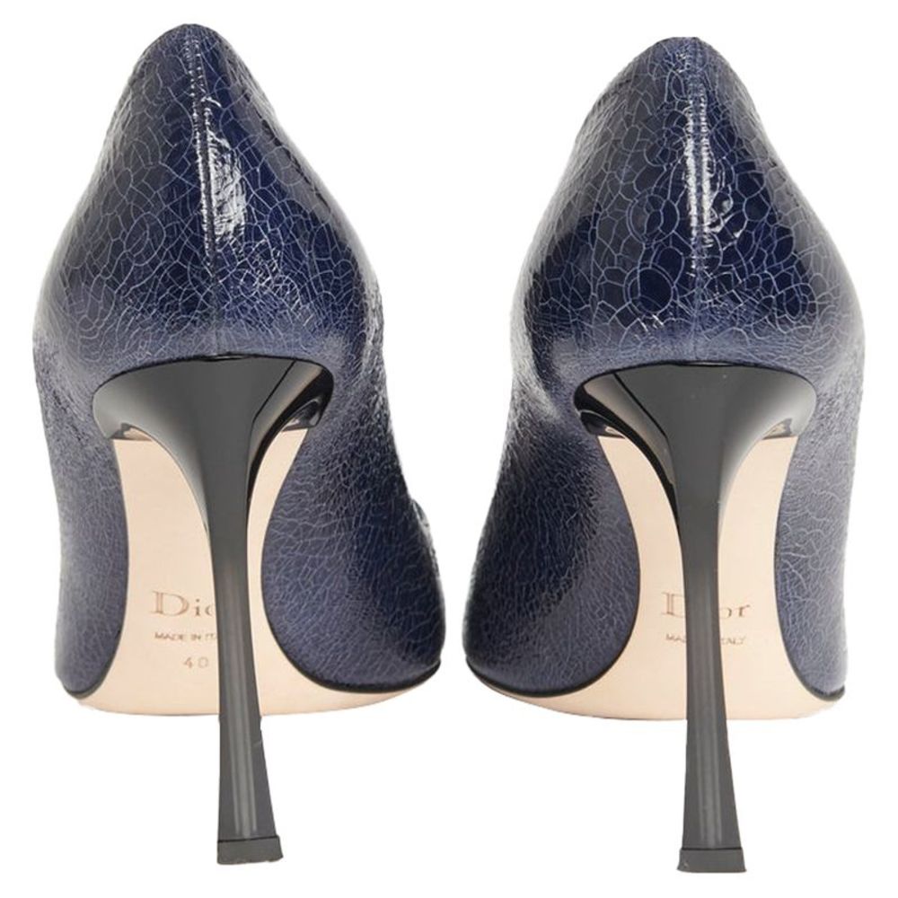 2013 Blue Cracked Patent Leather Preowned Songe Pumps - Picture 4 of 5